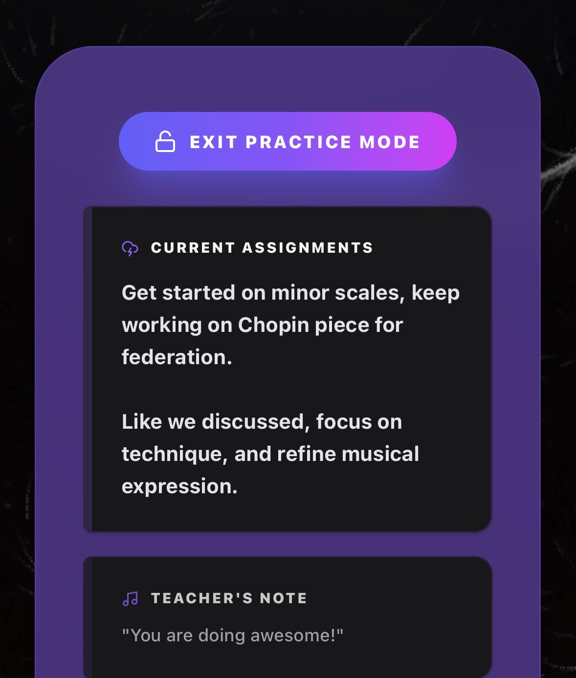 Practice Session Dark